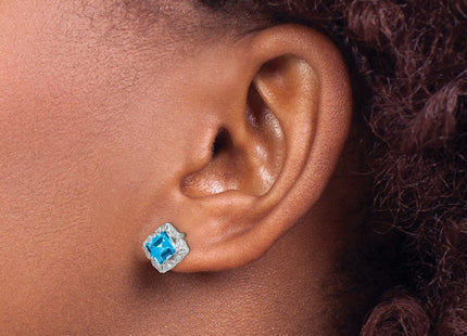 14k White Gold Earrings Style EM7082 - Classique Jewelry Inc.