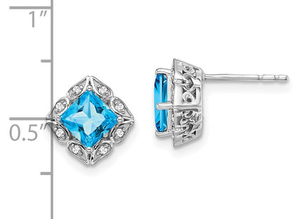 14k White Gold Earrings Style EM7082 - Classique Jewelry Inc.