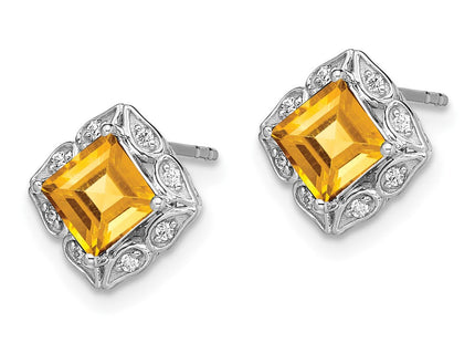 14k White Gold Earrings Style EM7082 - Classique Jewelry Inc.