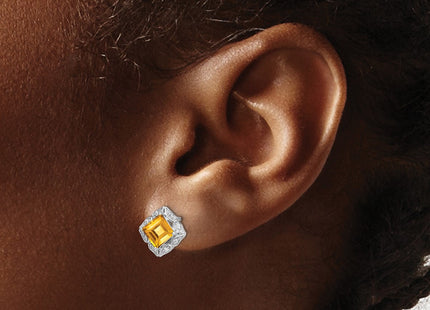 14k White Gold Earrings Style EM7082 - Classique Jewelry Inc.