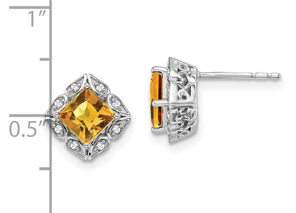 14k White Gold Earrings Style EM7082 - Classique Jewelry Inc.