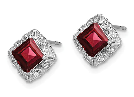 14k White Gold Earrings Style EM7082 - Classique Jewelry Inc.