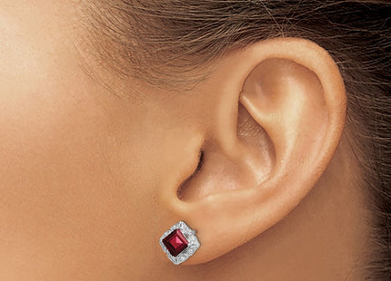 14k White Gold Earrings Style EM7082 - Classique Jewelry Inc.