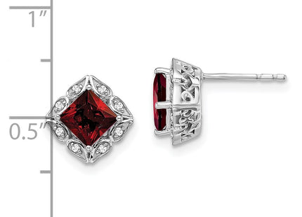 14k White Gold Earrings Style EM7082 - Classique Jewelry Inc.