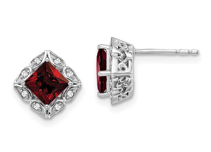 14k White Gold Earrings Style EM7082 - Classique Jewelry Inc.