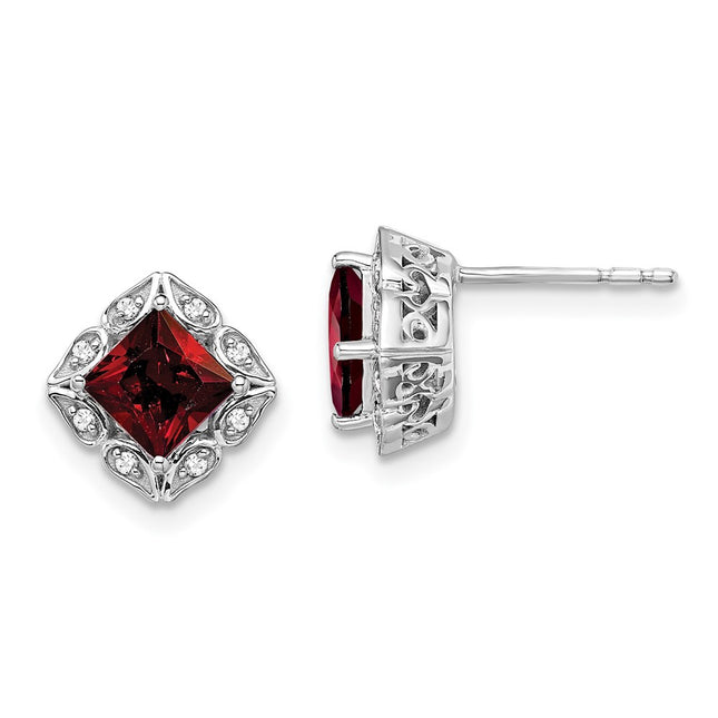 14k White Gold Earrings Style EM7082 - Classique Jewelry Inc.
