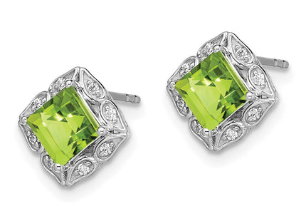 14k White Gold Earrings Style EM7082 - Classique Jewelry Inc.