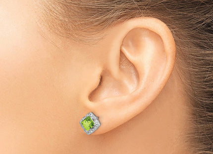 14k White Gold Earrings Style EM7082 - Classique Jewelry Inc.