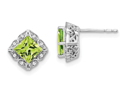 14k White Gold Earrings Style EM7082 - Classique Jewelry Inc.