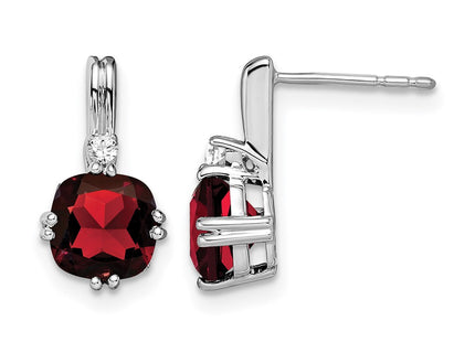 14K white gold diamond earrings