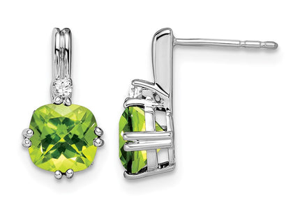 14K white gold diamond earrings