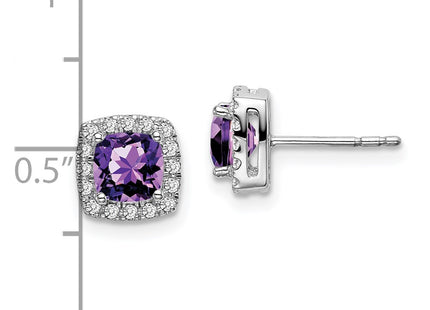 14k White Gold Earrings Style EM7084 - Classique Jewelry Inc.