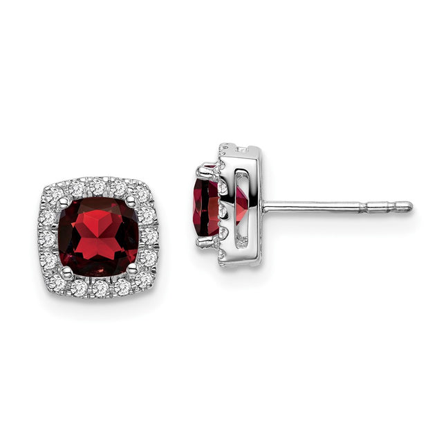 14k White Gold Earrings Style EM7084 - Classique Jewelry Inc.