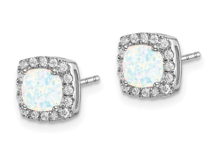 14k White Gold Earrings Style EM7084 - Classique Jewelry Inc.