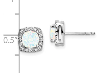 14k White Gold Earrings Style EM7084 - Classique Jewelry Inc.