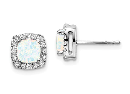 14k White Gold Earrings Style EM7084 - Classique Jewelry Inc.