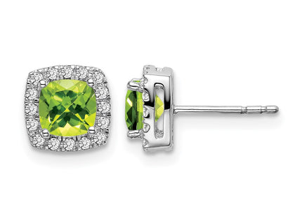 14K white gold diamond earrings