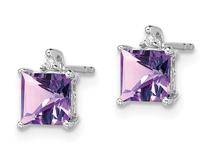 14k White Gold Earrings Style EM7085 - Classique Jewelry Inc.