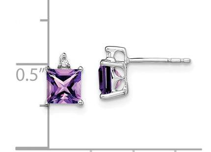 14k White Gold Earrings Style EM7085 - Classique Jewelry Inc.