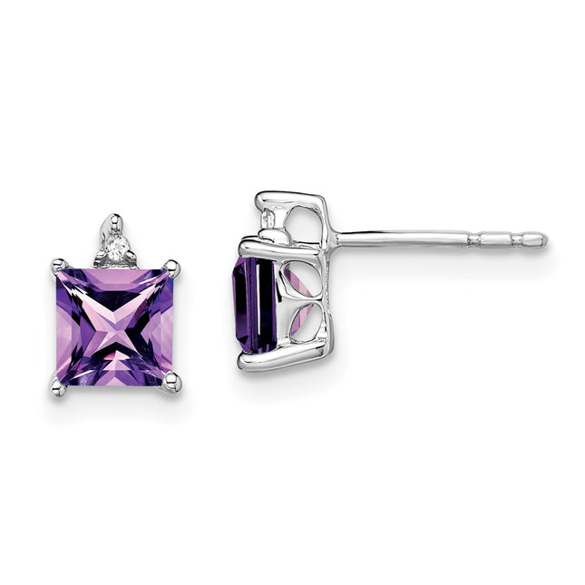14k White Gold Earrings Style EM7085 - Classique Jewelry Inc.