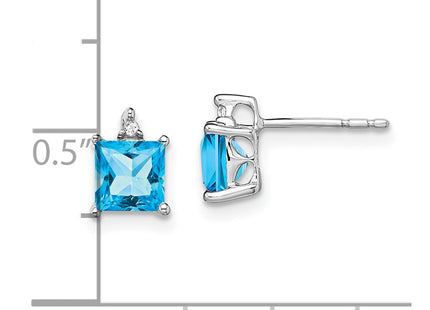 14k White Gold Earrings Style EM7085 - Classique Jewelry Inc.