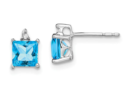 14k White Gold Earrings Style EM7085 - Classique Jewelry Inc.