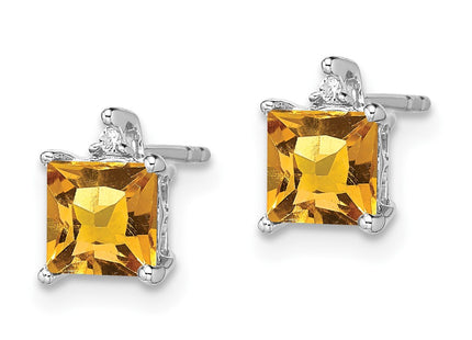 14k White Gold Earrings Style EM7085 - Classique Jewelry Inc.