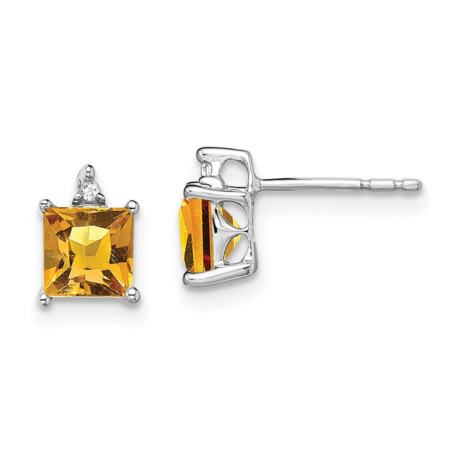 14k White Gold Earrings Style EM7085 - Classique Jewelry Inc.