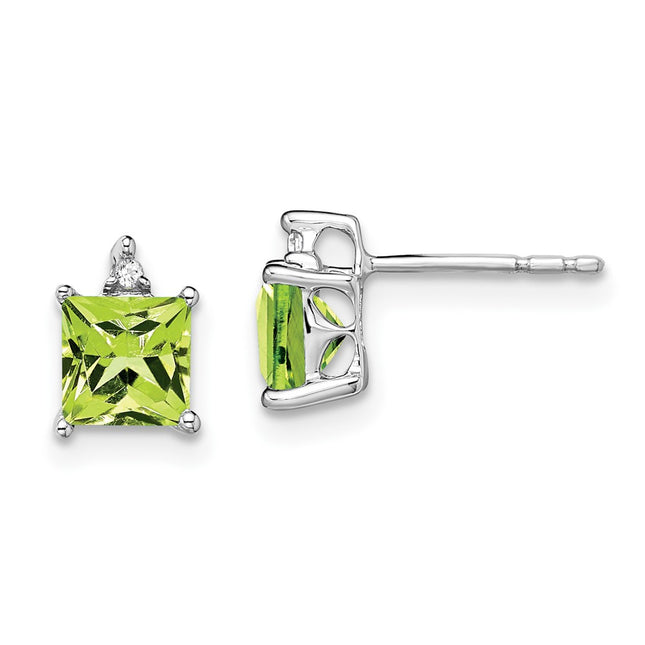 14k White Gold Earrings Style EM7085 - Classique Jewelry Inc.