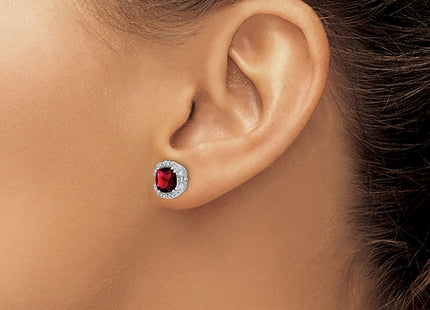 14K white gold diamond earrings, another view