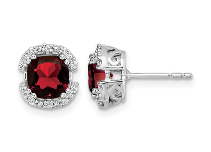 14K white gold diamond earrings