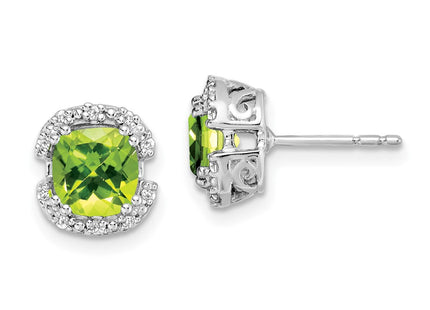 14k White Gold Earrings Style EM7087 - Classique Jewelry Inc.