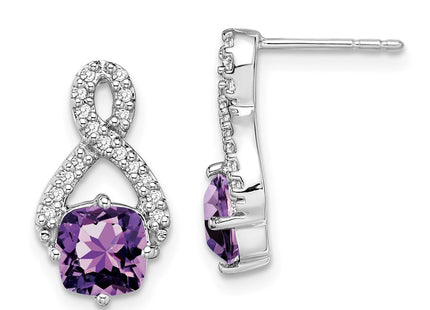 14k White Gold Earrings Style EM7089 - Classique Jewelry Inc.