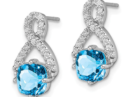 14k White Gold Earrings Style EM7089 - Classique Jewelry Inc.