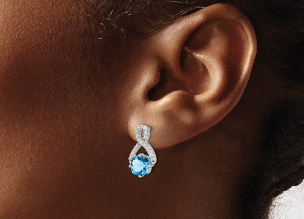 14k White Gold Earrings Style EM7089 - Classique Jewelry Inc.