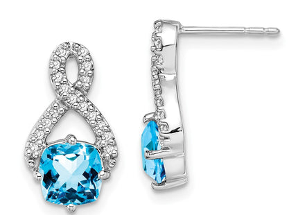 14k White Gold Earrings Style EM7089 - Classique Jewelry Inc.