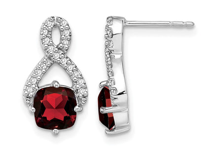 14K white gold diamond earrings