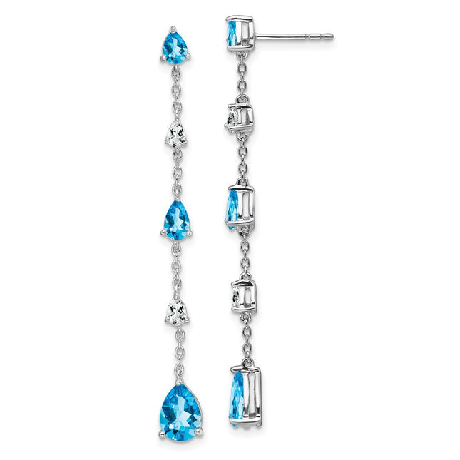 14k White Gold Earrings Style EM7090 - Classique Jewelry Inc.