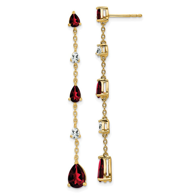14k Yellow Gold Earrings Style EM7090 - Classique Jewelry Inc.