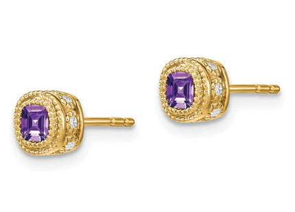 14k Yellow Gold Earrings Style EM7092 - Classique Jewelry Inc.