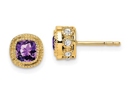 14k Yellow Gold Earrings Style EM7092 - Classique Jewelry Inc.