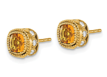 14k Yellow Gold Earrings Style EM7092 - Classique Jewelry Inc.