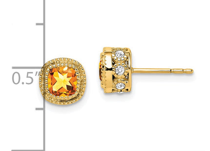 14k Yellow Gold Earrings Style EM7092 - Classique Jewelry Inc.