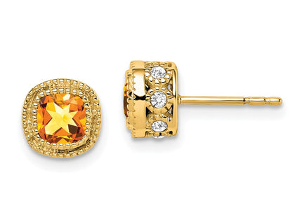 14k Yellow Gold Earrings Style EM7092 - Classique Jewelry Inc.