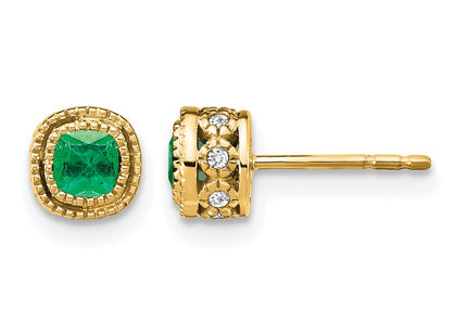 14K gold diamond earrings