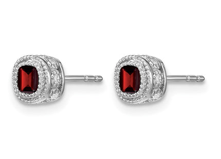 14K white gold diamond earrings, alternate view