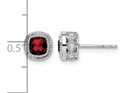 14K white gold diamond earrings, further view