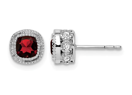 14K white gold diamond earrings