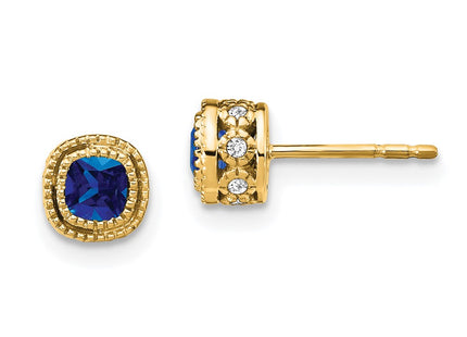 14k Yellow Gold Earrings Style EM7092 - Classique Jewelry Inc.