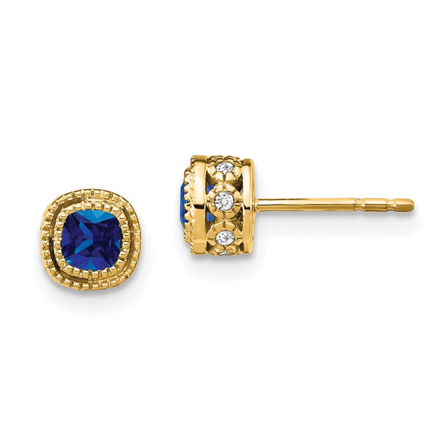 14k Yellow Gold Earrings Style EM7092 - Classique Jewelry Inc.
